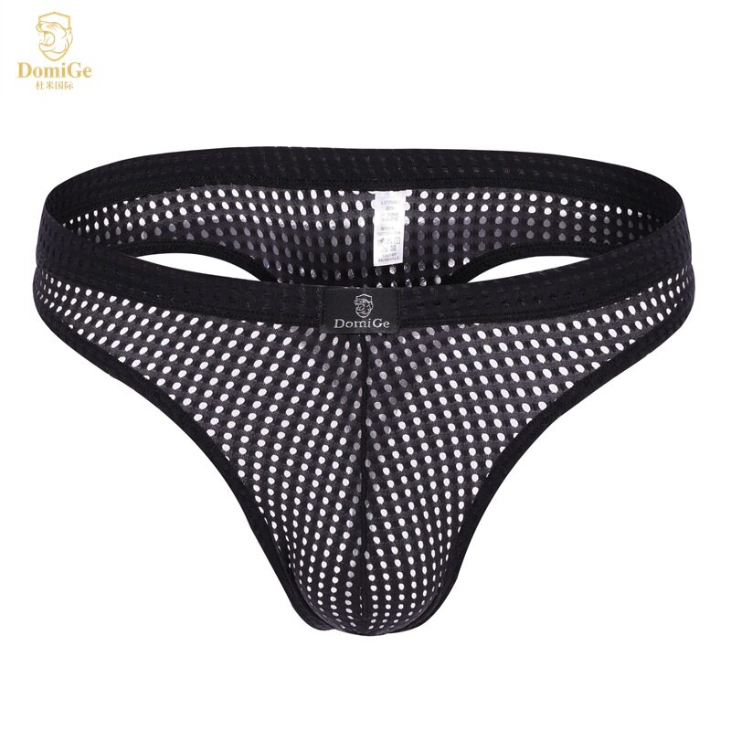 杜米国际网眼纯色透明性感丁字裤窄边情趣内裤低腰男男小裤衩t裤