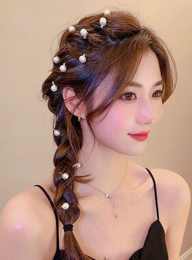 珍珠发夹发饰少女碎发夹