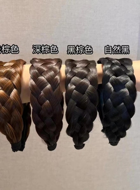 宽边加厚手工麻花头箍假发发箍