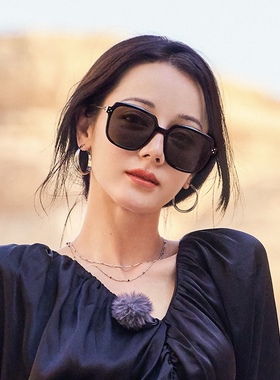 韩版大框迪丽热巴同款偏光墨镜