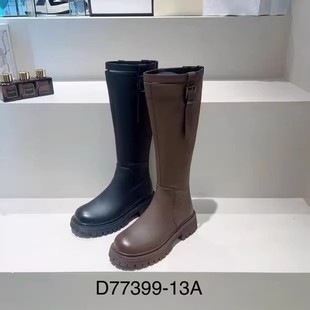 长筒靴女D77399 专柜折扣商场撤柜女鞋 13A 不过膝 厚底骑士靴