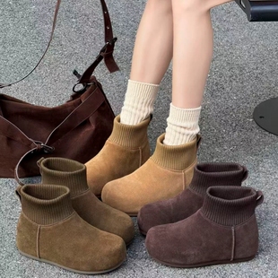 绒里 勃肯短靴女G937918 内增高 厚底时尚 商场撤柜断码 真皮