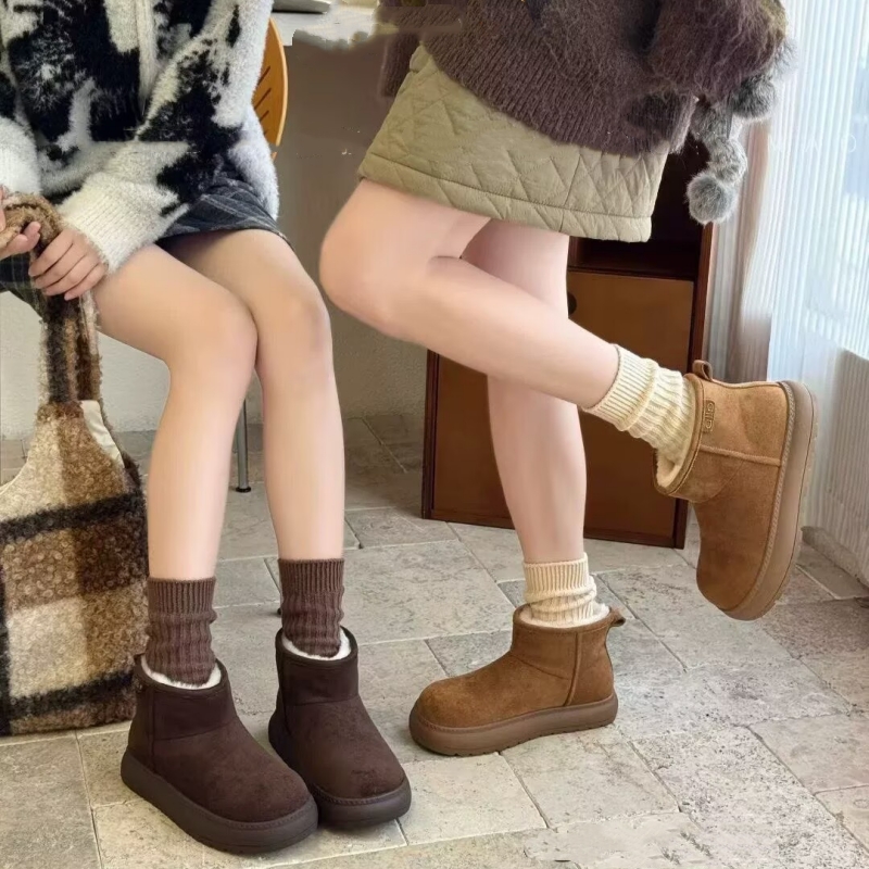 真皮！专柜商场撤柜断码时尚保暖舒适套脚短靴雪地靴女DF5C-11