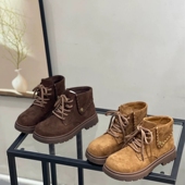 86138 专柜商场撤柜断码 粗跟平底圆头软底舒适短靴马丁靴女Z1