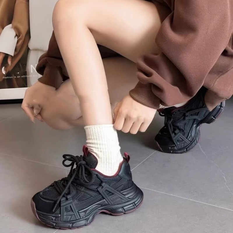 真皮+绒里！厚底老爹鞋！专柜女鞋冬季时尚休闲鞋女M683863-1A