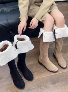 专柜商场撤柜断码秋冬季保暖皮带扣过膝靴百搭骑士靴KM235609-2B