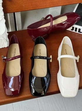 专柜断码特价女鞋浅口软底通勤低跟单鞋玛丽珍鞋女KD241317-3A