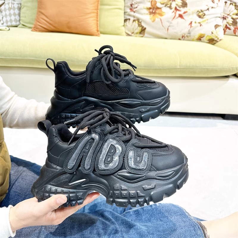 真皮牛皮！高货厚底老爹鞋女专柜断码特价时尚休闲鞋女M3-27906-1