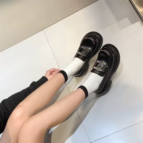 小个子增高厚底乐福鞋