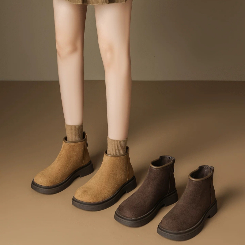 短筒显高秀气低跟时装短靴女