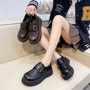 厚底乐福鞋 JK鞋 专柜折扣断码 英伦风小皮鞋 女M6559505 女鞋 真皮