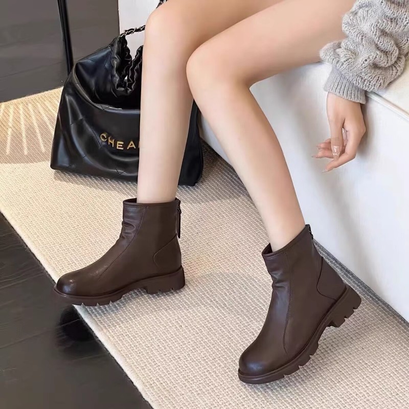 真皮！专柜商场撤柜断码女鞋厚底短靴舒适百搭时尚洋气G773171-1A