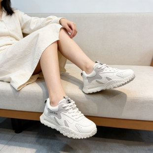 真皮牛皮！专柜折扣商场撤柜断码秀气休闲鞋女老爹鞋女LB88062