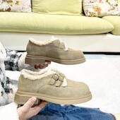 羊羔毛 专柜撤柜断码 粗跟皮带扣小皮鞋 真皮 乐福鞋 女Z3628127