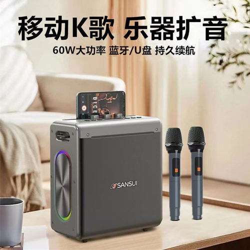 山水新款便携式小音响电吹管唱歌