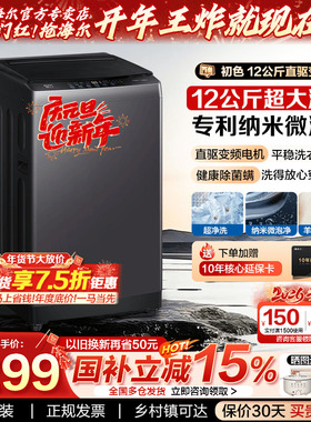 [政府补贴]海尔12公斤新大容量洗衣机12kg全自动家用除菌波轮20E0