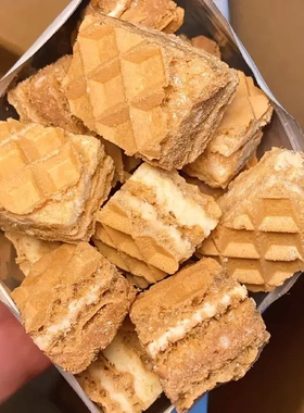 【抢25包】好吃到飞起的厚切熔岩威化饼干五层酥脆夹心威化零食