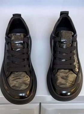 63032秋欧货时尚秋季牛皮新款商务休闲舒适圆头时尚百搭牛皮鞋男