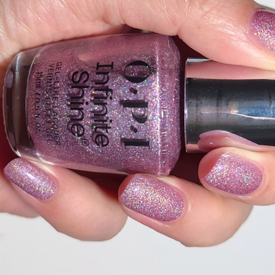 OPI微光疗甲油2025圣诞限量梦幻虹彩粉紫色HRS16 Pinkish Delight