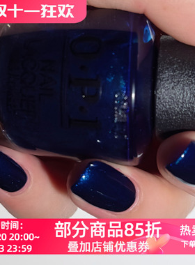 美国OPI指甲油 I47 Yoga-ta Get this Blue! 珠光午夜蓝