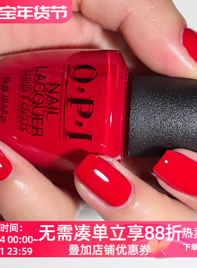 OPI指甲油A16中国红The Thrill of Brazil免烤快干持久不可剥