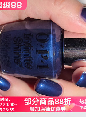 OPI微光疗甲油2025圣诞限量丝绒钴蓝色 HRS18 Sneak-a-Blue Candy
