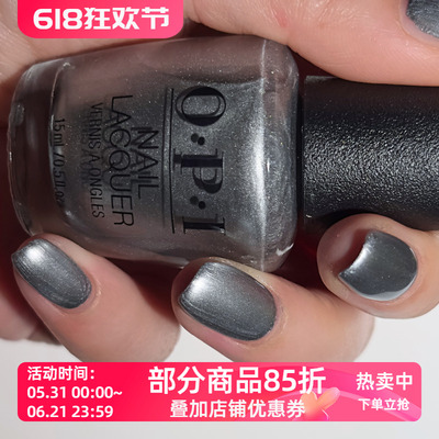 美国OPI指甲油F024 Chrome Clawz高反射金属银液态金属的镜面效果