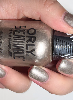 美国orly指甲油透气系列12free百搭气质香槟金色2010003MOONCHILD