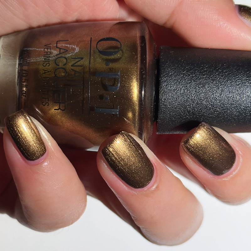 原装OPI指甲油 古铜金 F023 SaTURN Me On 显白气质持久美甲女脚