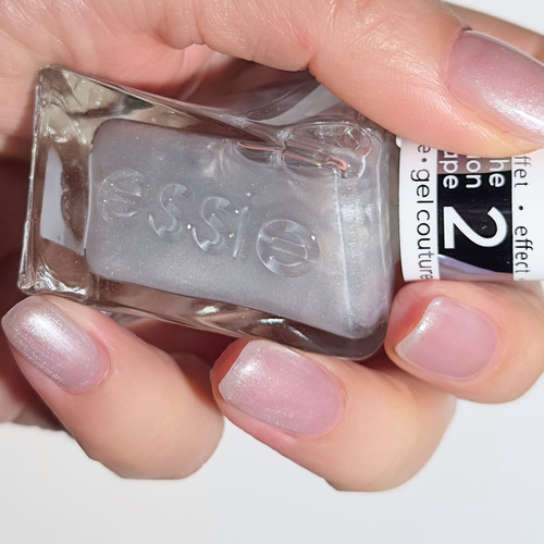 Essie微光疗金属釉面特效顶油透明基底+高纯度银色多面金属微粒03
