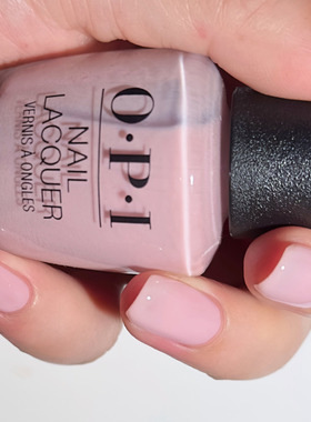 美国OPI指甲油浅樱色果冻感通透裸粉色日常T65 Put it in Neutral