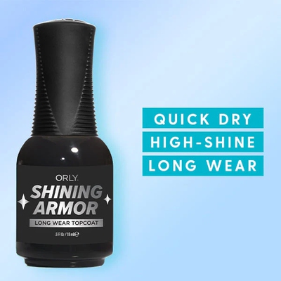 美国orly指甲油12free盔甲亮油shining mamor快干高光泽耐磨 18ML