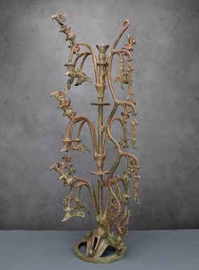 青铜器古摆件堆神树纪念品收藏工艺品礼品文玩古玩装饰桌面