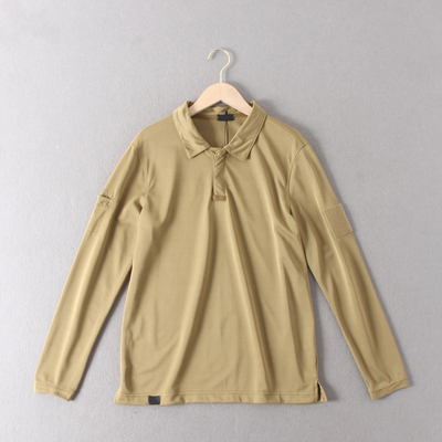 出韩国单！男款轻柔舒适翻领珠地网眼针织直筒长袖套头POLO衫