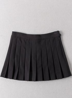 出西班牙单！20欧元！女款减龄学院风JK纯色高腰百褶半身裙短裙