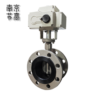 304不锈钢法兰软密封电动蝶阀D941X-10/16P太阳能4G远程控制DN100