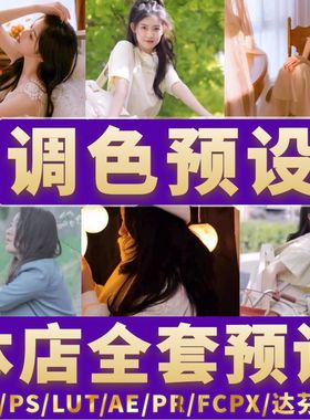 Lr预设Ps滤镜Lut调色Lightroom达芬奇Fcpx剪映日系婚礼lr预设全套