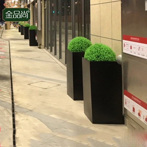 园艺盆景防水玻璃钢花盆飞机场展览馆民宿装饰摆件花箱62231AB