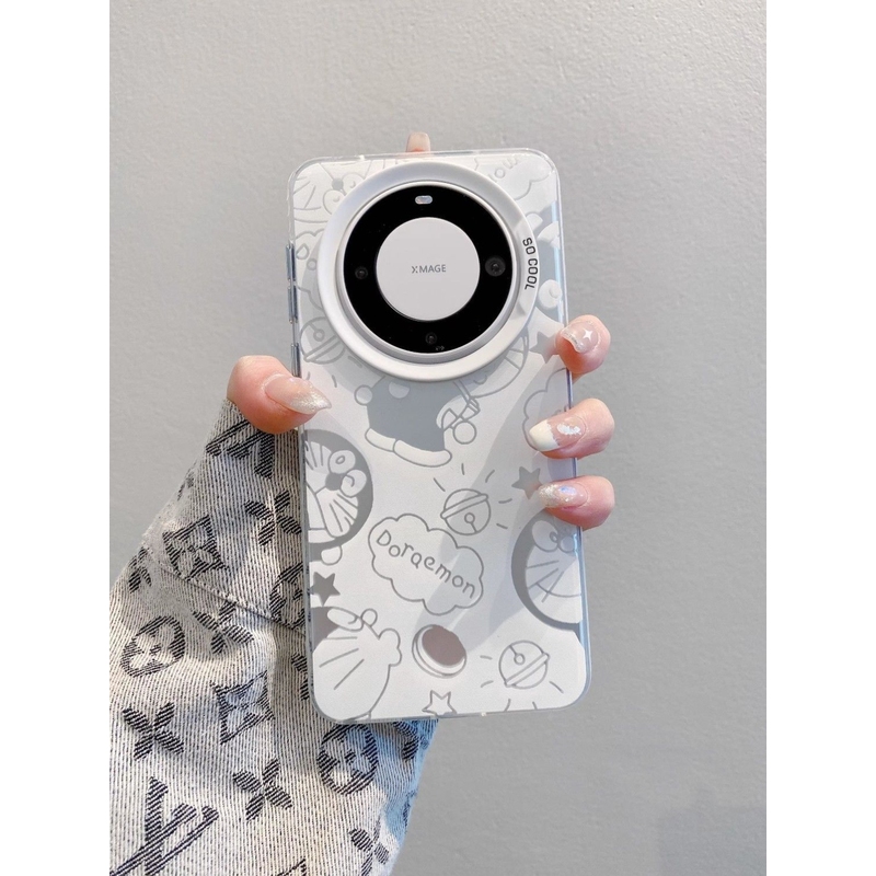 多啦A梦华为mate60pro手机壳p60e彩银nova12/11小众MT50硬p40可爱iPhone16/15荣耀vivo红米oppo防摔保护套