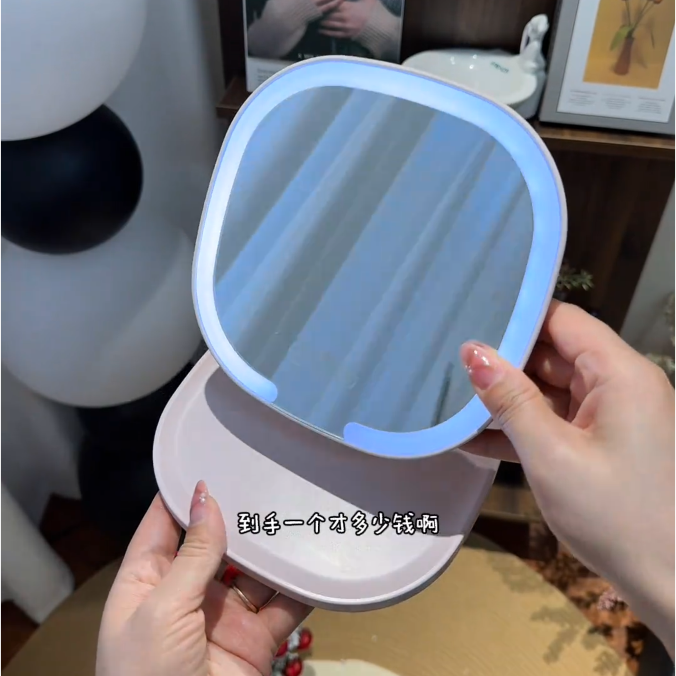 化妆镜带补光灯led网红折叠补光镜子女生学生宿舍桌面便携梳妆镜,家庭/个人清洁工具,LED化妆镜,淘宝优惠券,粉丝福利购,淘宝优惠卷