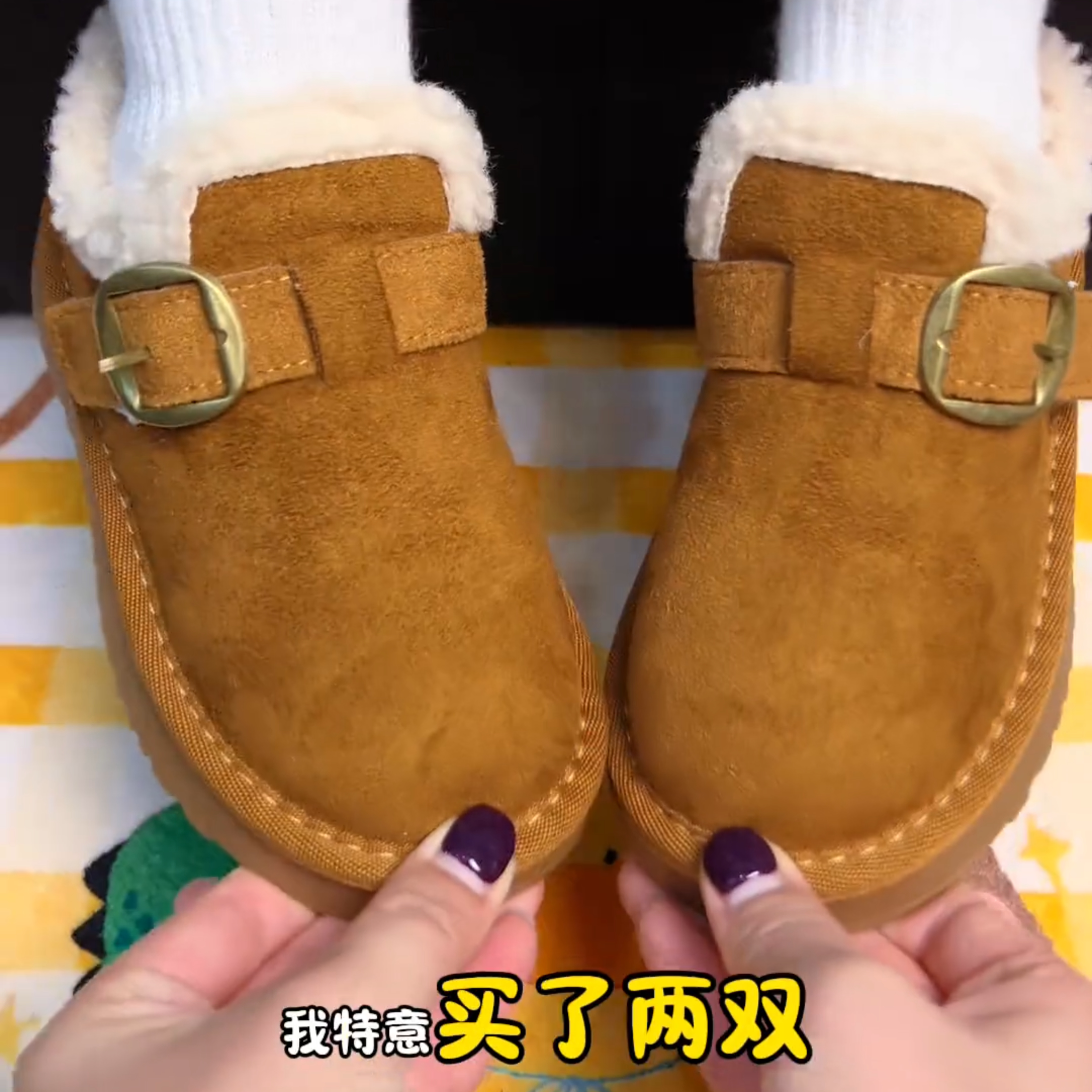 勃肯鞋女款 2025 新款爆款女童真皮加绒冬季宝宝二棉鞋男童雪地靴