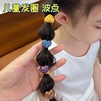 秋冬小波点发圈可爱头绳亲子卡通儿童扎辫子发夹女童小女孩发饰扎