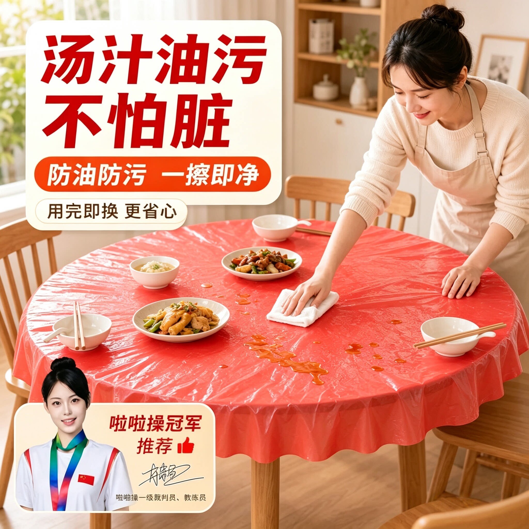 一次性桌布加厚防水餐桌布