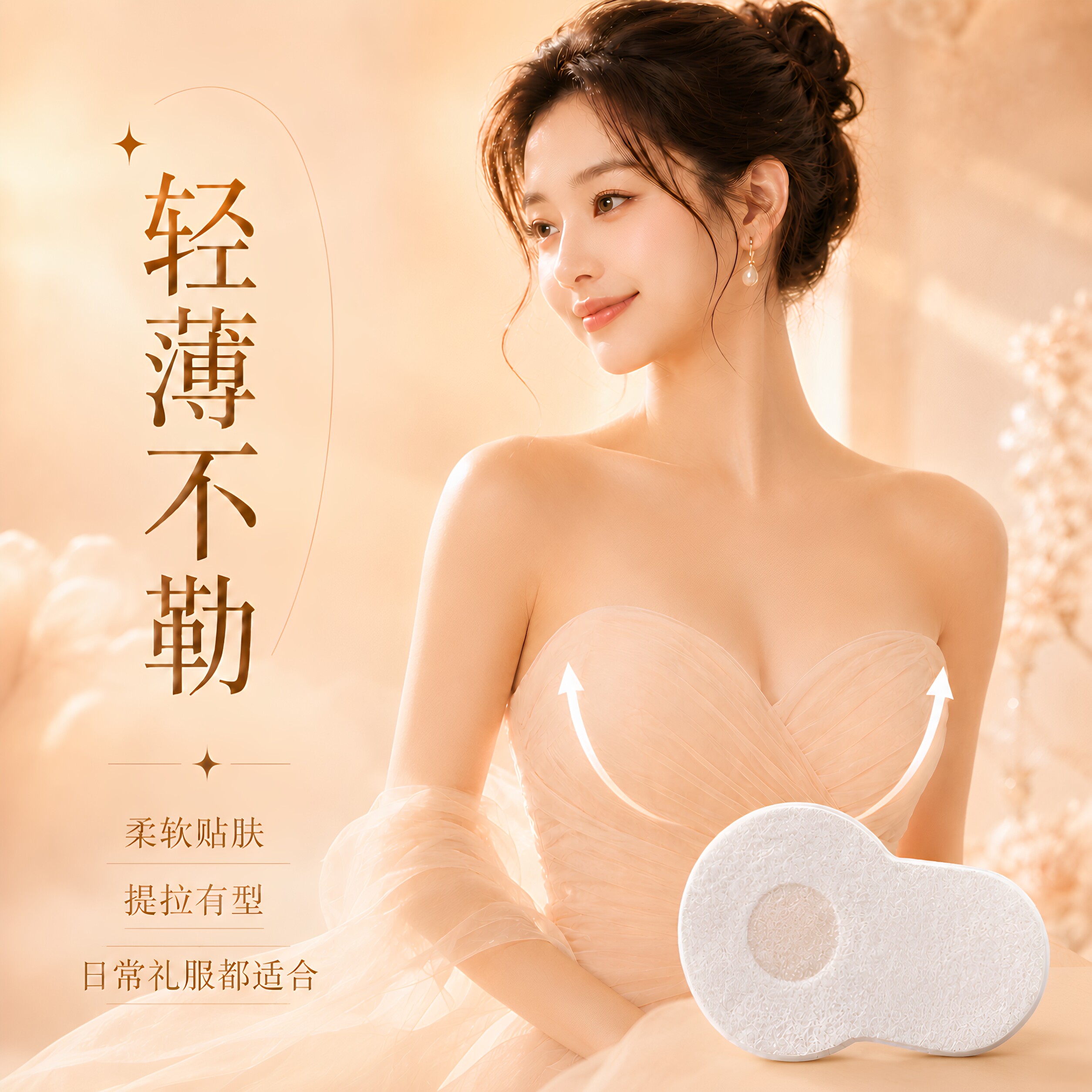 夏季一次性隐形防下垂防凸乳贴