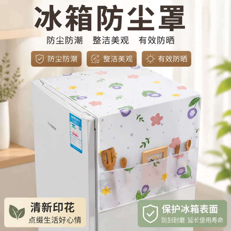 防油冰箱罩盖巾居家布艺防尘袋