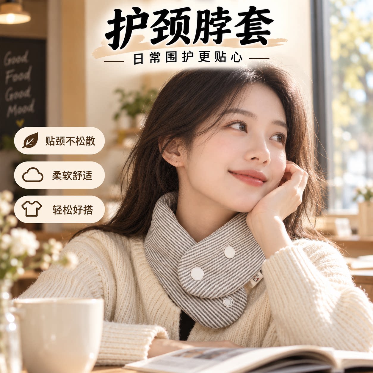 秋冬脖套保暖防寒骑行围脖颈椎空调房披肩柔软护颈居家护颈神器
