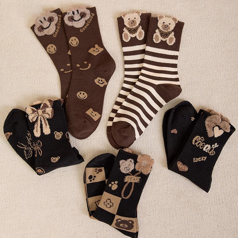 女士秋冬季女袜长筒袜子ins潮百搭森系新款袜子长版抖音同款保暖