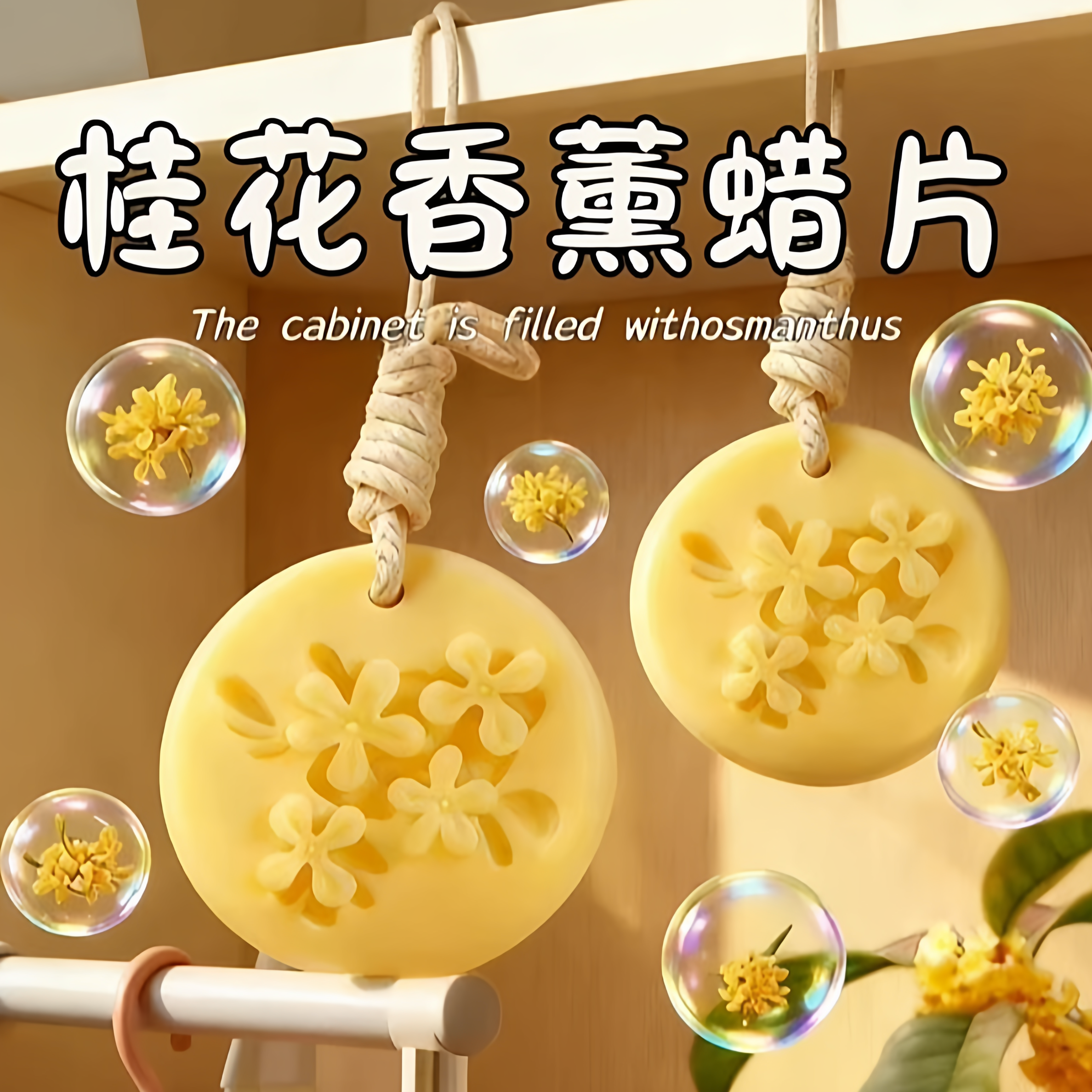 【家居香薰】金桂植物精油香氛持久留香室内香薰圆形香氛蜡片,家居饰品,香薰蜡片,淘宝优惠券,粉丝福利购,淘宝优惠卷