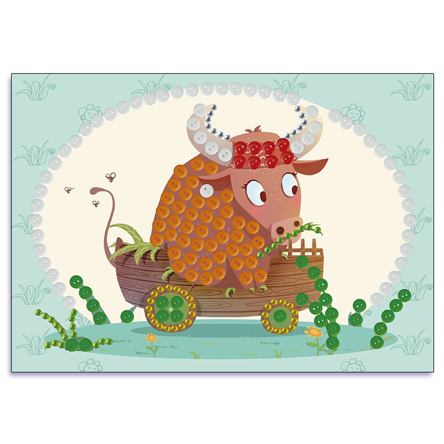 十二生肖手工制作diy纽扣画摆件幼儿园钻石扣子新年简单亲子活动