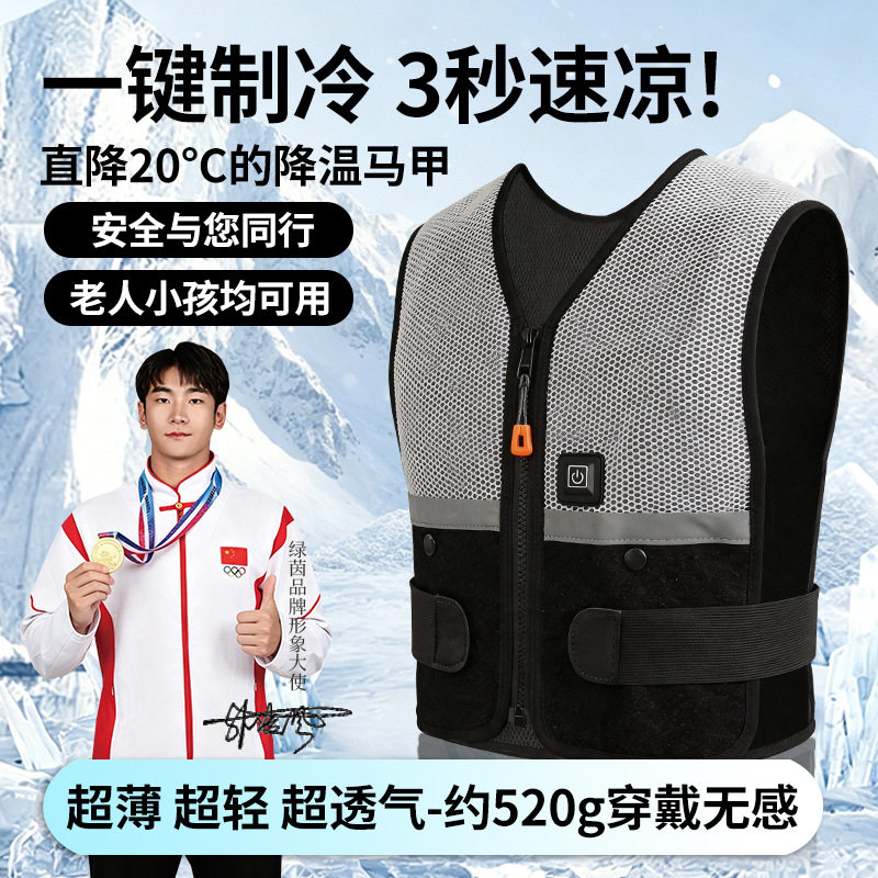 半导体制冷降温背垫户外空调服